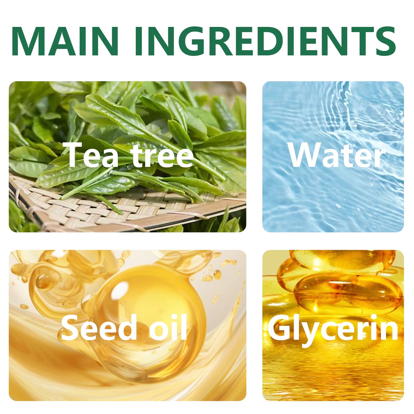 Tea Tree Essential Oil for Skin Care, Massage, Shower, Diffuser Relaxing Essential Oil for Face, Body, Nails, Hair, Eyelashes