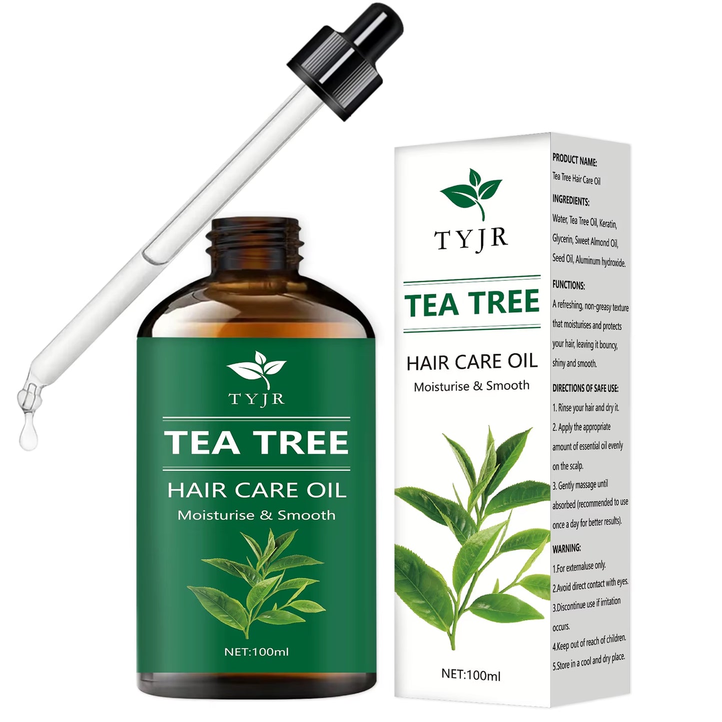 Tea Tree Essential Oil for Skin Care, Massage, Shower, Diffuser Relaxing Essential Oil for Face, Body, Nails, Hair, Eyelashes