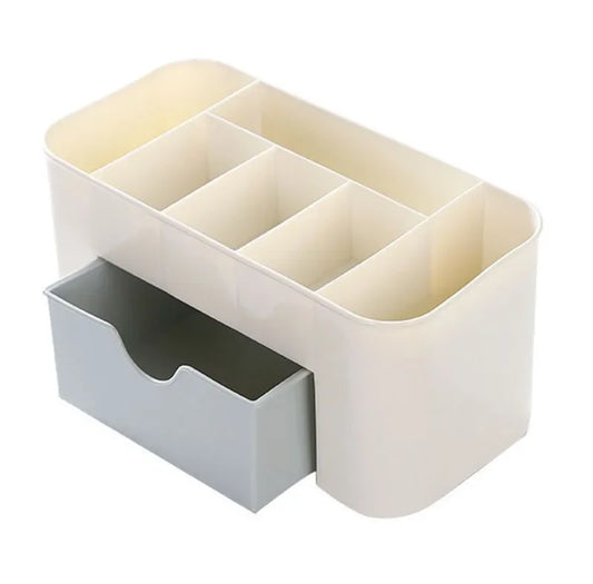Makeup Organizer Storage Box with Drawer Cotton Swab Stick Storage Lipstick Organizer Brush Holder Acrylic Plastic