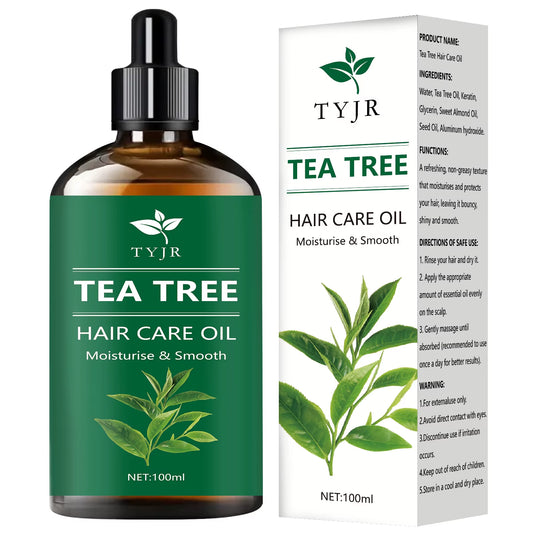 Tea Tree Essential Oil for Skin Care, Massage, Shower, Diffuser Relaxing Essential Oil for Face, Body, Nails, Hair, Eyelashes