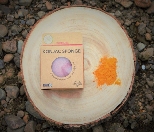Turmeric Konjac Sponge (for dry or damaged skin)-0
