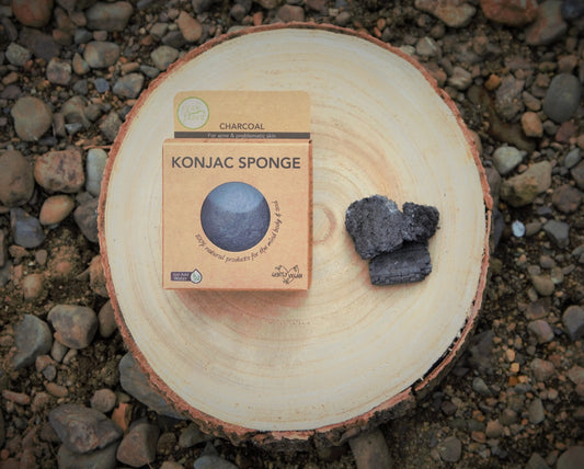 Activated Charcoal Konjac Sponge (for oily or acne prone skin)-0